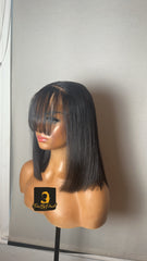 Super double drawn wig 4x4 fringe